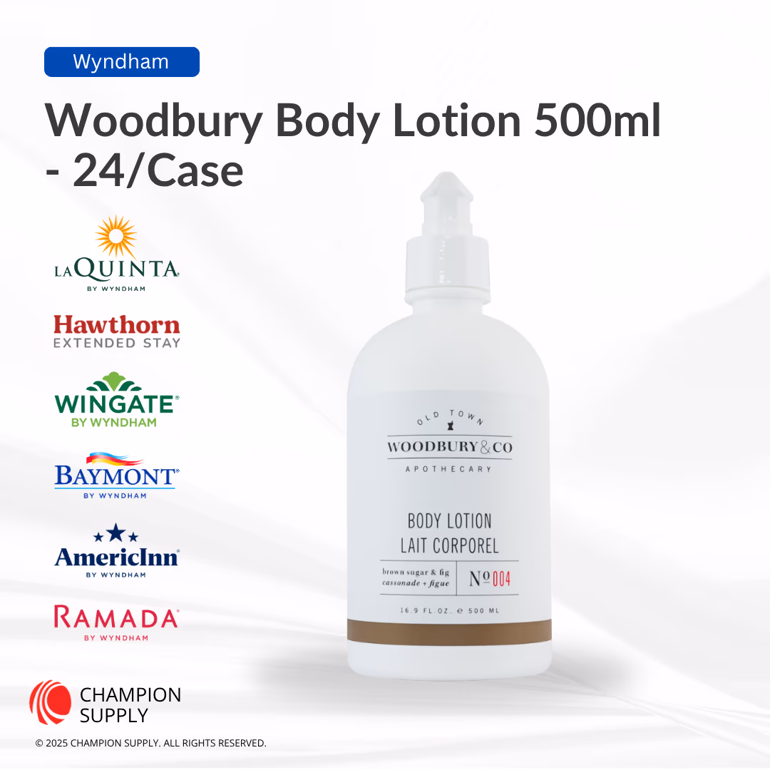 Woodbury & Co 16.9 fl.oz/500ml Brown Sugar & Fig Body Lotion in non-refillable round pump bottle, Case of 24